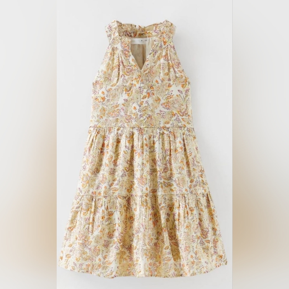 NWT... Zara Sparkly Tiered Sleeveless Dress Size Girls 13-14YR/ XL